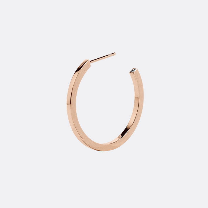 Solid Creole 18k Rose Gold Earrings 1 Pair Haniel Jewelry Solid Creole 18k Rose Gold Earrings 1 Pair