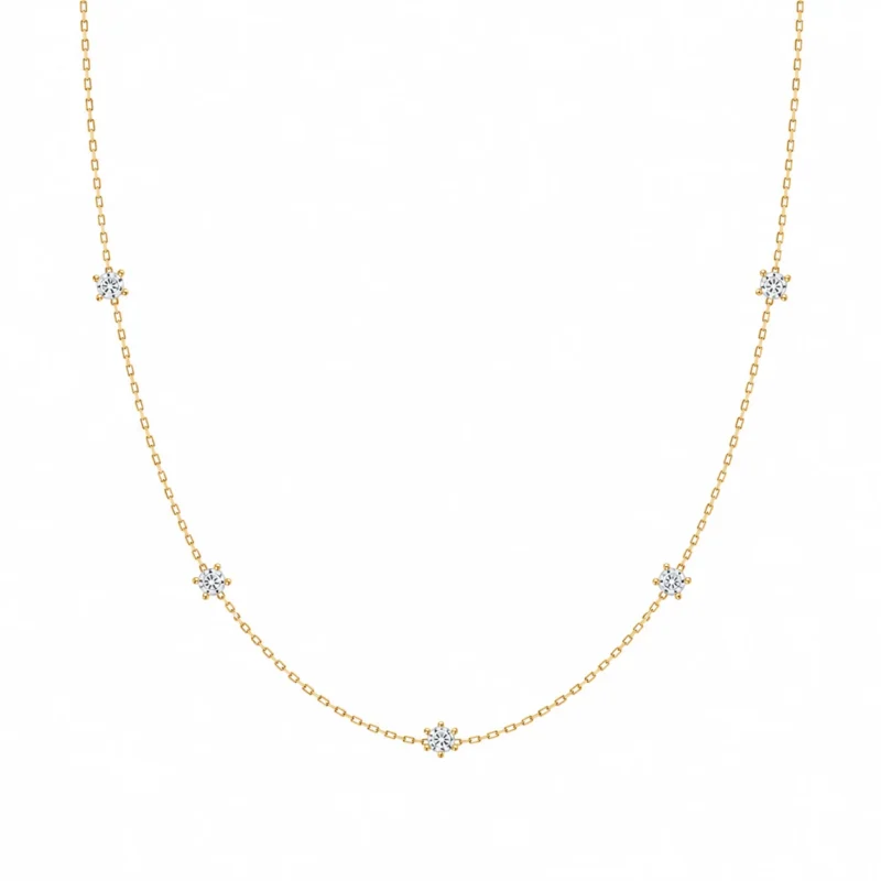5FloatingDiamondHalskæde