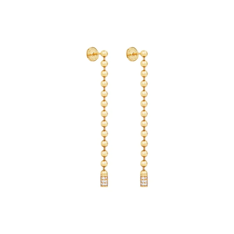 Ball Chain Earrings with Diamonds Pack Shot