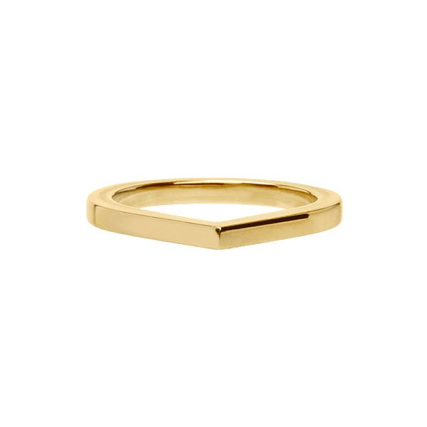 Dråbeformet Ring i 14 kt. Guld