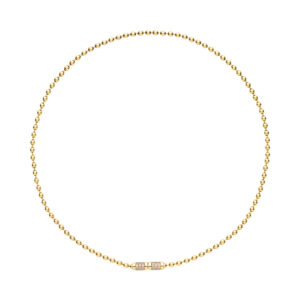 Bead Chain Necklace with Diamonds