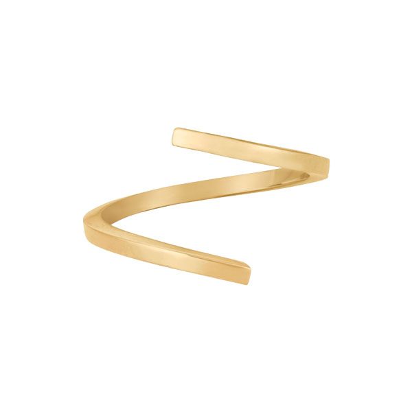 Open Twist Ring in 14-Karat Brushed Gold