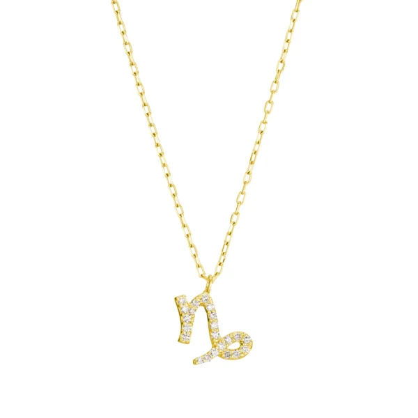 Halskæde med Zodiac Diamant Vedhæng i 18 Karat Guld