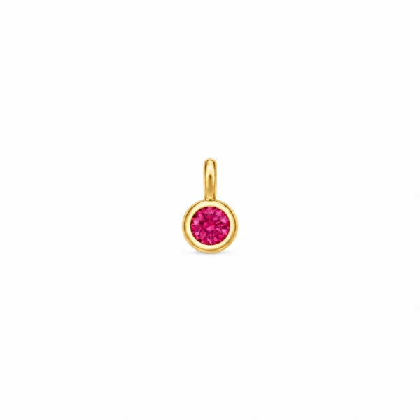 Pink Bezel Vedhæng 18 Karat Guld med Rubin