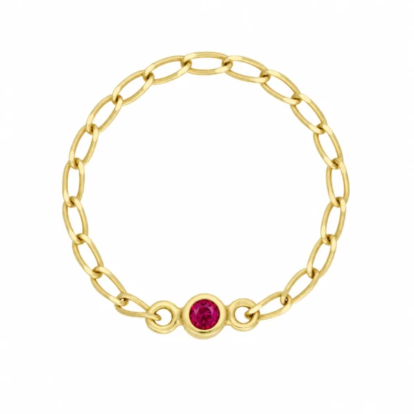 FOR KEEPS Ring i 18 Karat Guld med 0,04 Karat Rubin